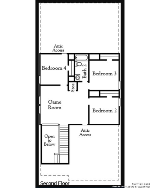 2D floor plan layout of this home in Garden Grove, Schertz, TX (Image 6).