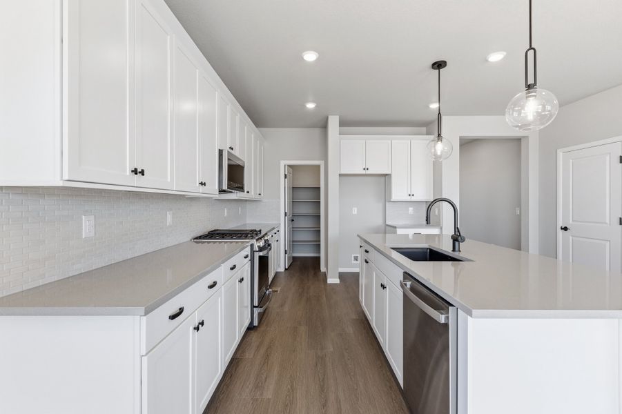 Furnished interior view inside a new home in The Estates Collection at Murphy Creek, Aurora (Image 7).