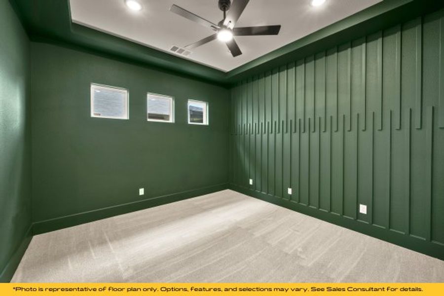 Representative unfurnished interior of a home built from the Taos by Stonefield Homes in Heath Golf and Yacht Club, Rockwall (Image 46).