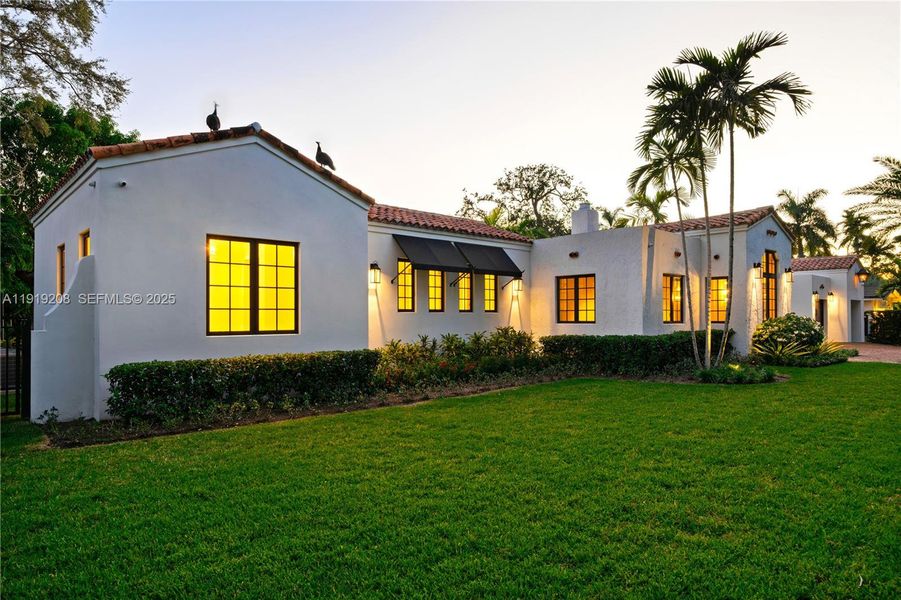 Exterior details and patio area of a home in , Coral Gables (Image 27). Exterior details and patio area of a home in , Coral Gables (Image 27).