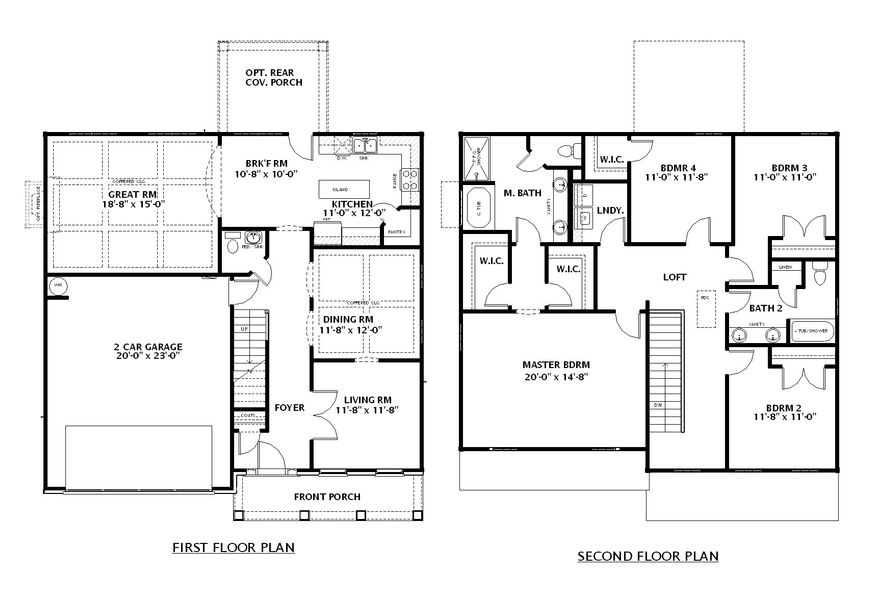2D floor plan layout for the Edisto by Designer Homes of Georgia in Austin Heights, North Augusta, SC (Image 2).