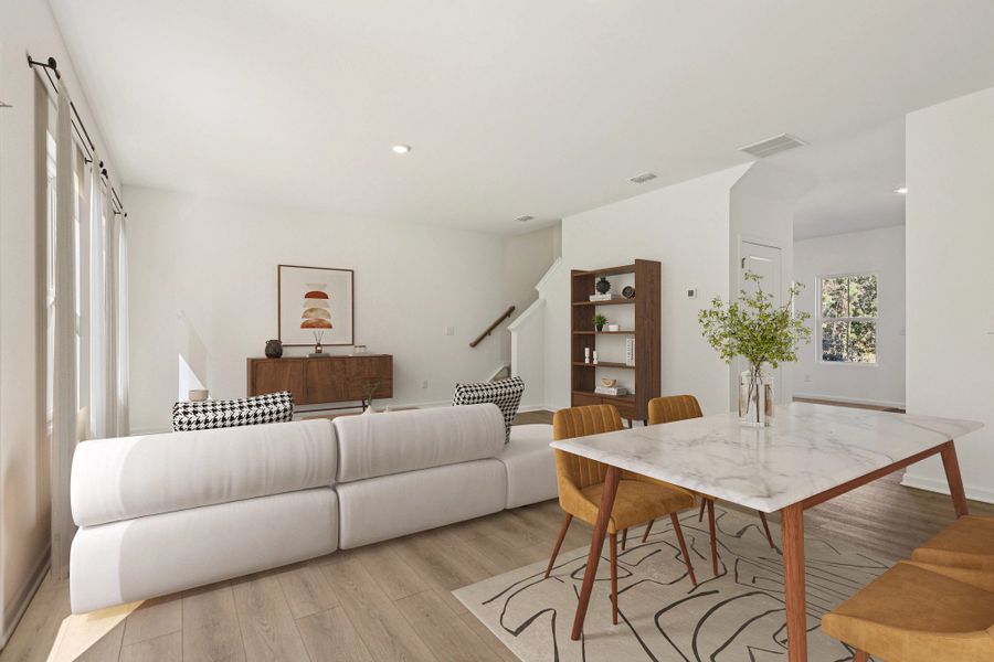 Family Room Sample - Virtually Staged