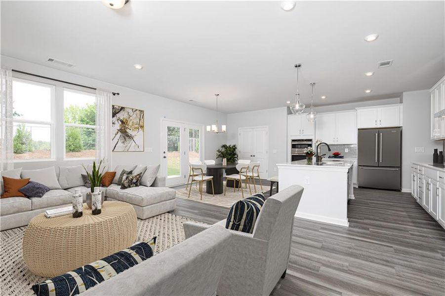 Furnished interior view inside a new home in Annsbury Park, Lilburn (Image 4).