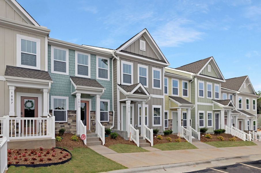 Representative exterior photo of a completed home built from the Miles II TH by True Homes in Ardmore Townhomes, Winston-Salem, NC (Image 2).