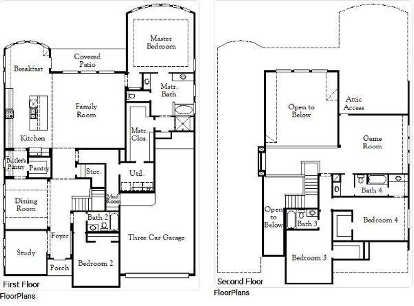 2D floor plan layout of this home in Coastal Point, League City, TX (Image 1). 2D floor plan layout of this home in Coastal Point, League City, TX (Image 1).