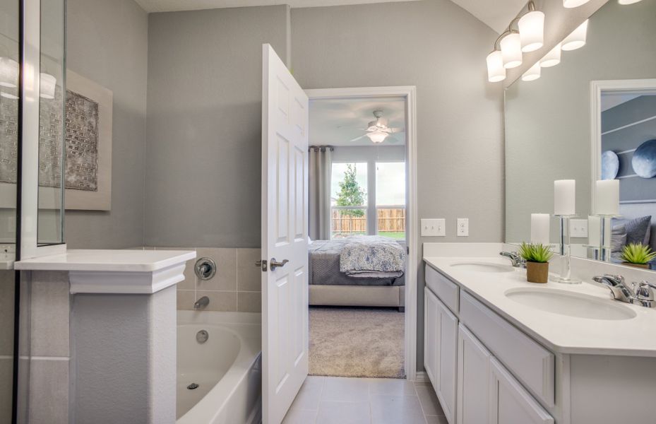 Owner's bath with large shower