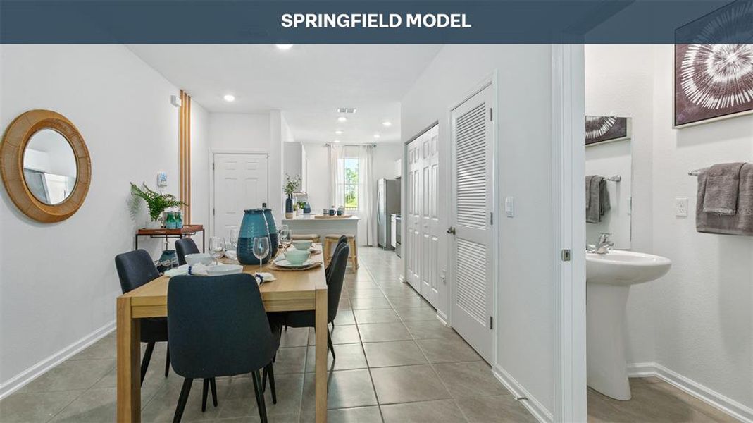 Furnished interior view inside a new home in Cordera Townhomes, St. Augustine (Image 5).