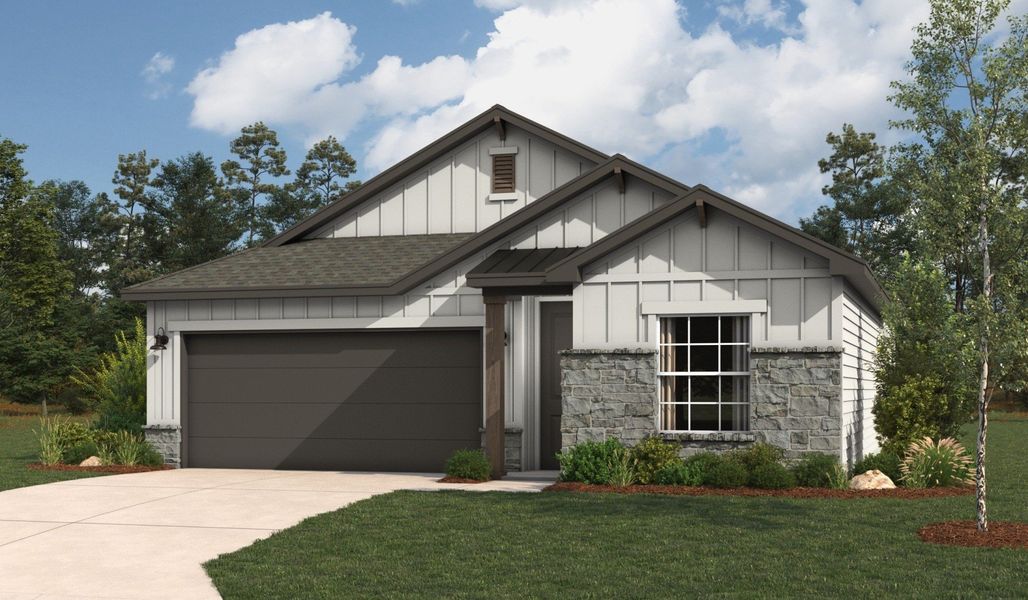 Representative exterior photo of a completed home built from the Artesia by Hakes Brothers in Hunters Ranch, San Antonio, TX (Image 17). Representative exterior photo of a completed home built from the Artesia by Hakes Brothers in Hunters Ranch, San Antonio, TX (Image 17).