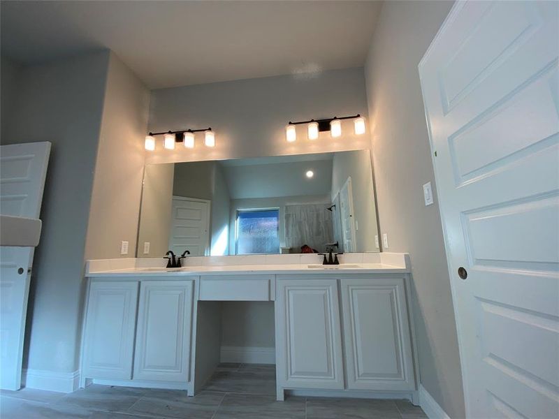 Master bath has large vanity with dual sinks & ORB fixtures Master bath has large vanity with dual sinks & ORB fixtures