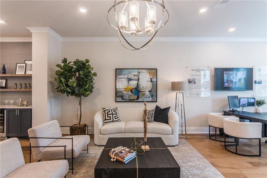 Furnished interior view inside a new home in Waterside, Peachtree Corners (Image 11).