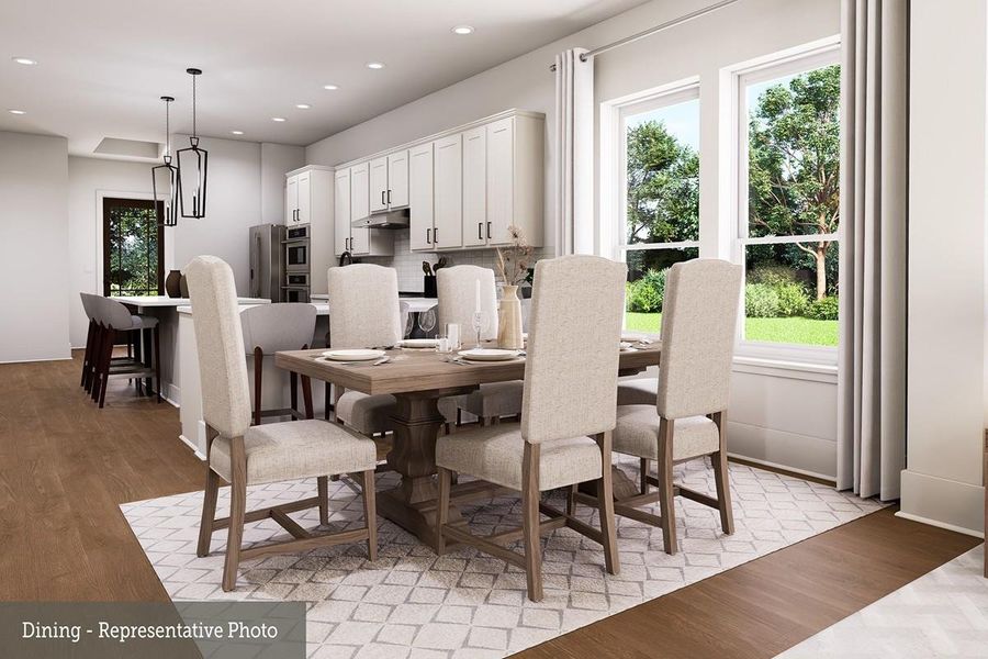 Furnished interior view inside a new home in The Highlands - Grove Collection, Porter (Image 5).