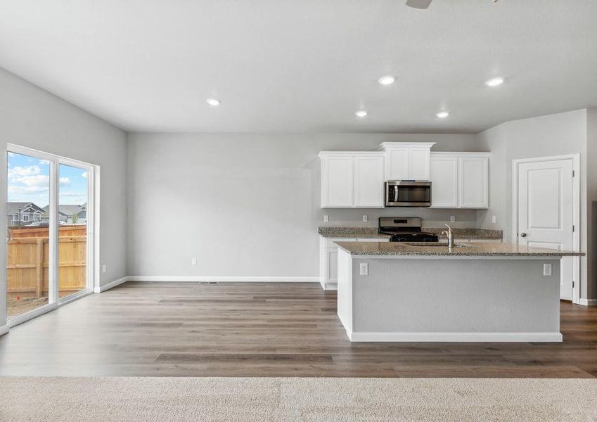 The dining room of the Pike plan is a great space for a kitchen table.