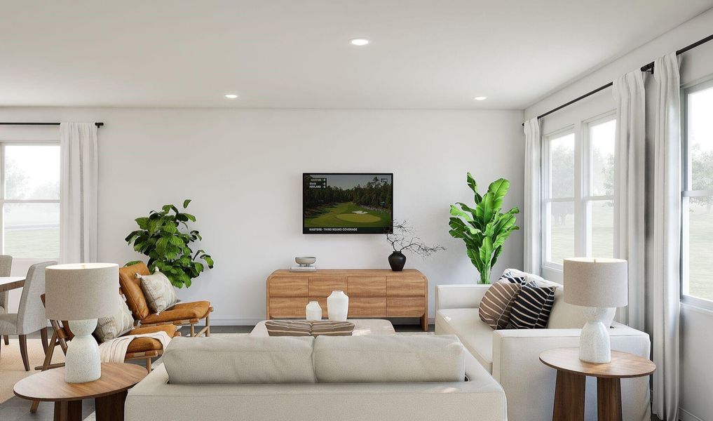 Cozy great room (*Artist rendering used for illustration purposes only.)