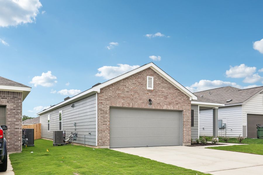 Representative exterior details of a home built from the Glimmer by Starlight Homes in Willow Springs, Buda (Image 23). Representative exterior details of a home built from the Glimmer by Starlight Homes in Willow Springs, Buda (Image 23).