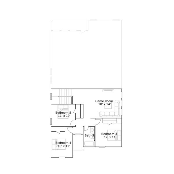 2D floor plan layout of this home in Monarch Landing, Needville, TX (Image 3). 2D floor plan layout of this home in Monarch Landing, Needville, TX (Image 3).