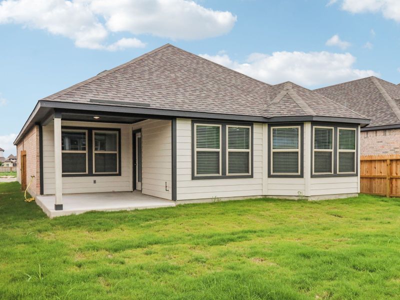 Exterior details and patio area of a home in Kallison Ranch, San Antonio (Image 21).