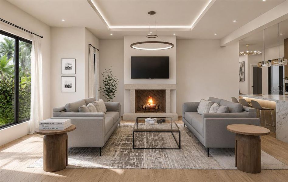 Furnished interior view inside a new home in , St. Petersburg (Image 19).