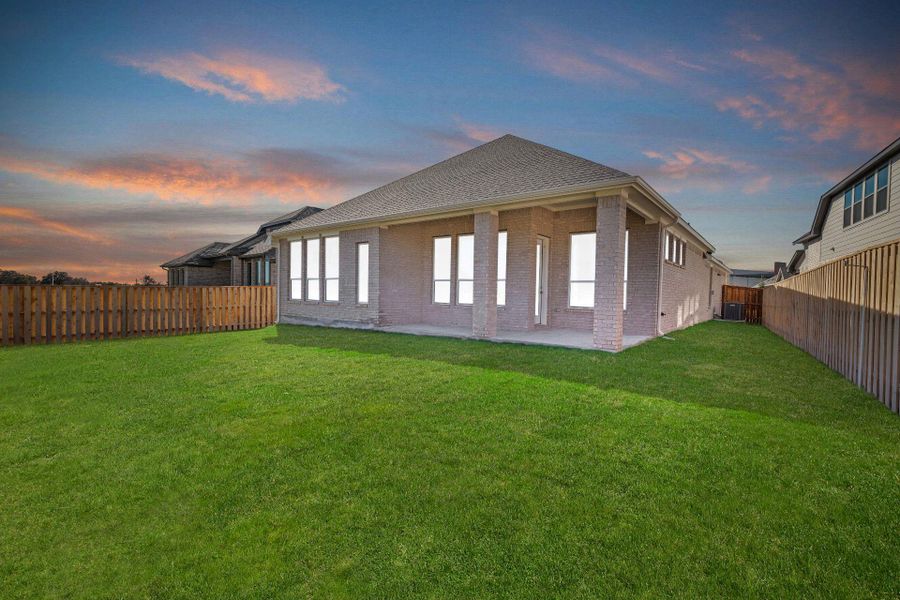 Rear of Home and Private Backyard