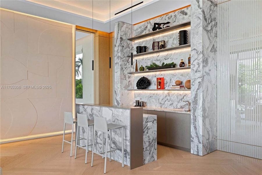 Furnished interior view inside a new home in , Miami Beach (Image 9).