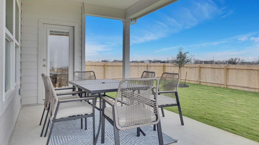 Exterior details and patio area of a home in Calumet, Jarrell (Image 2). Exterior details and patio area of a home in Calumet, Jarrell (Image 2).