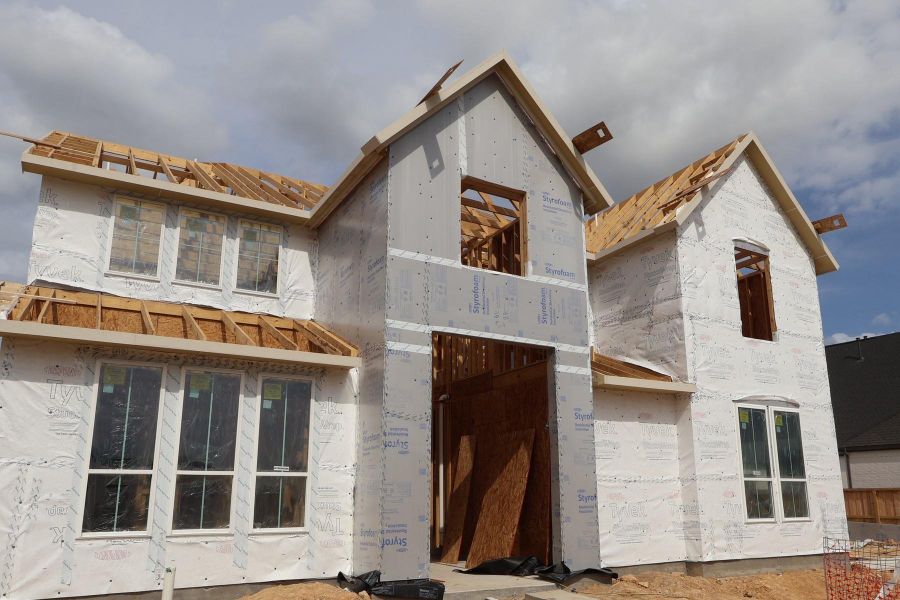 In-progress construction of a new home in Dunham Pointe, Cypress, TX (Image 21).