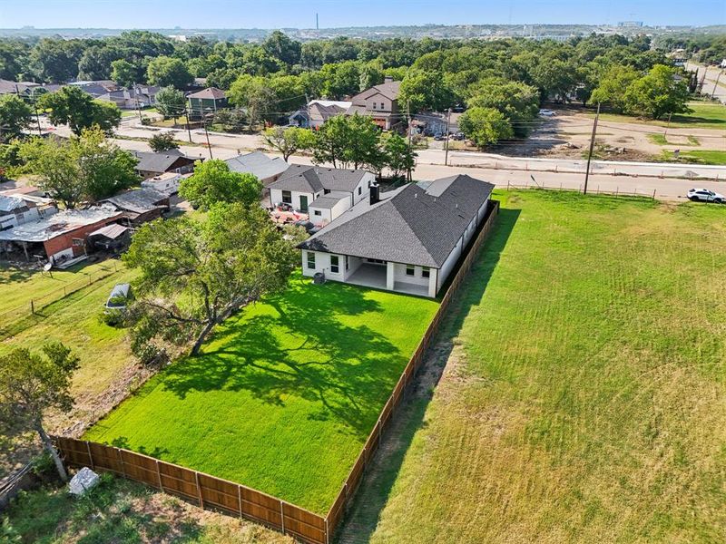 Birds eye view of property