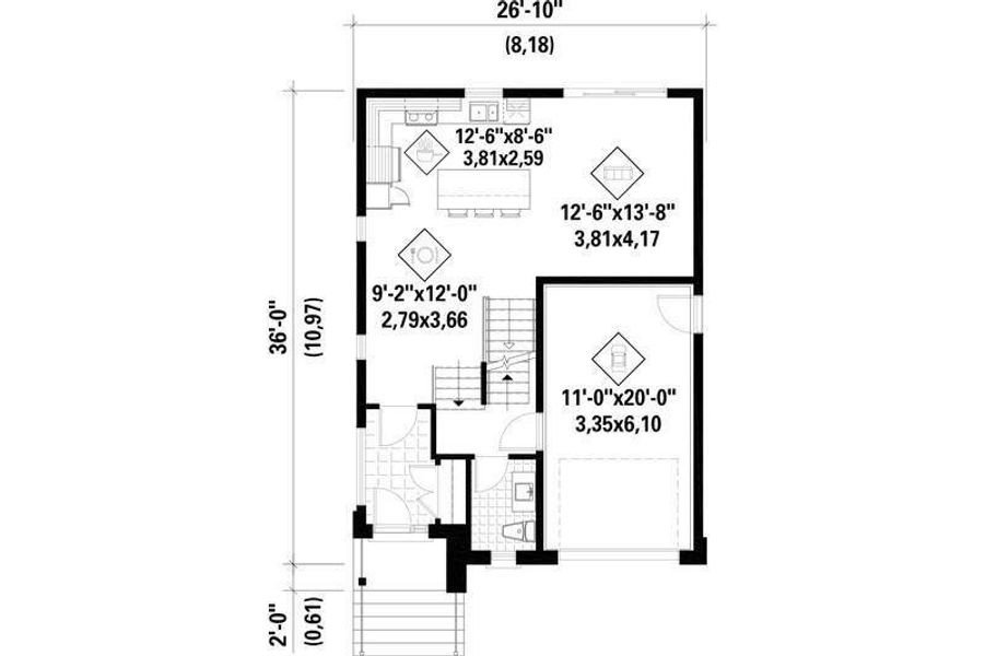 2D floor plan layout of this home in , Rome, GA (Image 2).