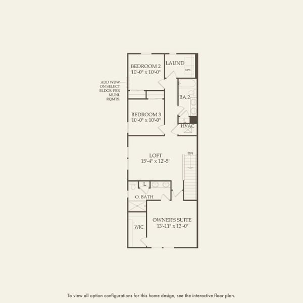 2D floor plan layout for the Julep by Pulte Homes in The Cove at Nona Sound, Orlando, FL (Image 3).