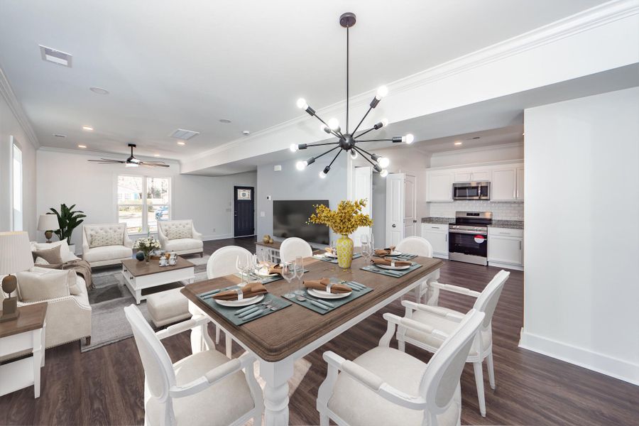 Furnished interior view inside a new home in , Summerville (Image 9). Furnished interior view inside a new home in , Summerville (Image 9).