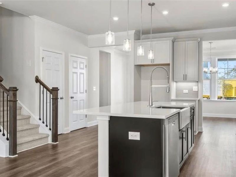 Furnished interior view inside a new home in Wehunt Meadows, Hoschton (Image 8).