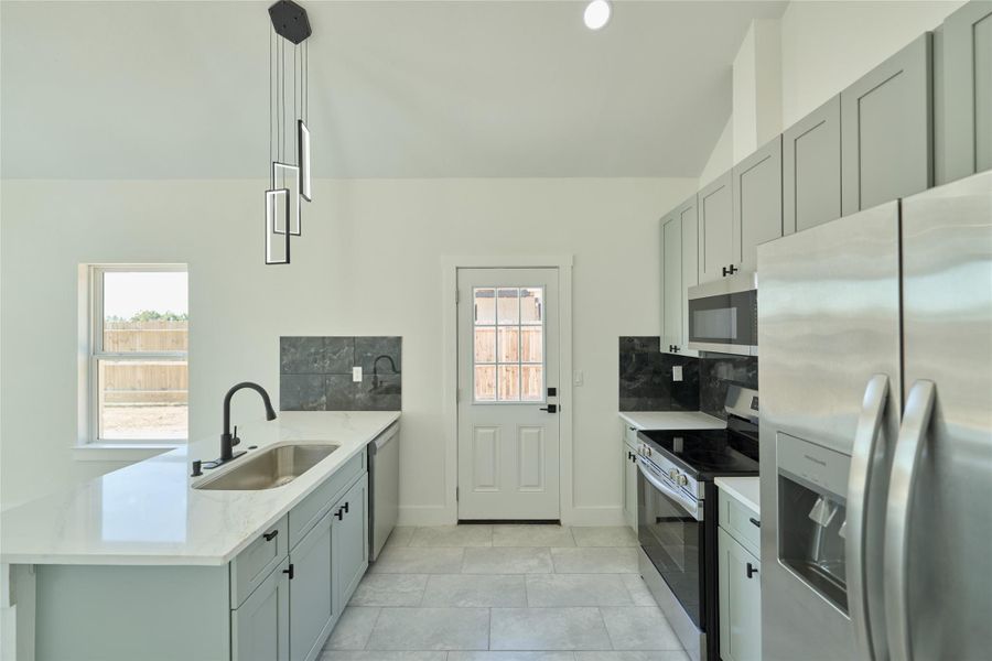 Furnished interior view inside a new home in , Cleveland (Image 9).