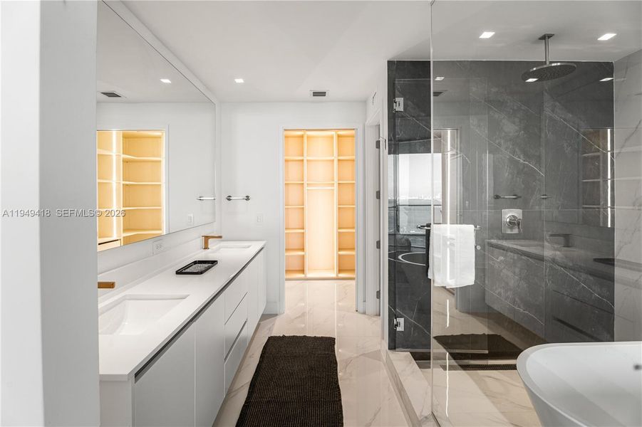 Furnished interior view inside a new home in , Miami (Image 10).