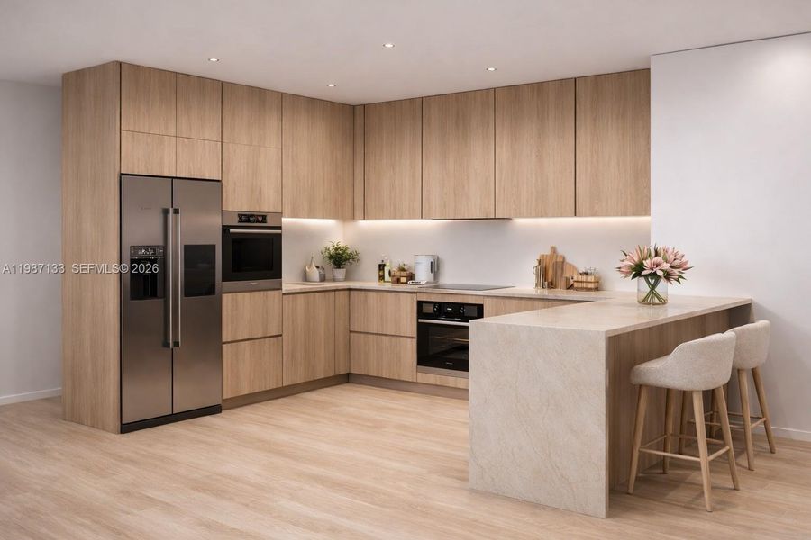 Furnished interior view inside a new home in , Miami (Image 4).