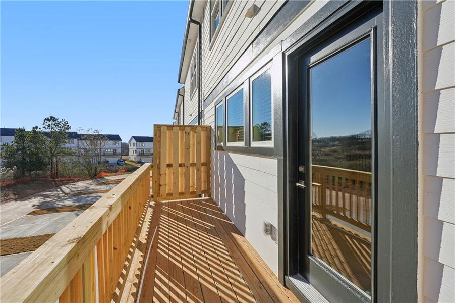 Exterior details and patio area of a home in Hemingway - Highland Series, Cumming (Image 32).