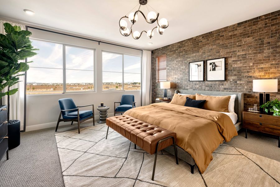 Representative furnished interior of a home built from the Willow Plan 40-9 by Tri Pointe Homes in Waterston Central, Gilbert (Image 13).