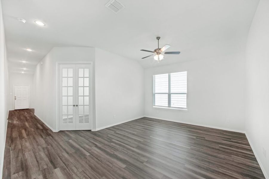 Representative exterior photo of a completed home built from the Bastrop by Impression Homes in Heartland, Heartland, TX (Image 9).