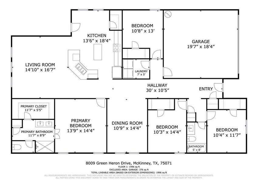 2D floor plan layout of this home in , McKinney, TX (Image 3).