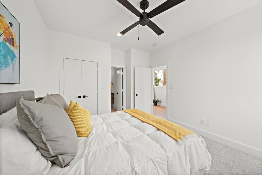 This charming secondary bedroom with bathroom access offers plenty of space, natural light, and a versatile layout, perfect for family members, a home office, or guests.**Images shown are from a similar model. Actual features may vary. This charming secondary bedroom with bathroom access offers plenty of space, natural light, and a versatile layout, perfect for family members, a home office, or guests.**Images shown are from a similar model. Actual features may vary.