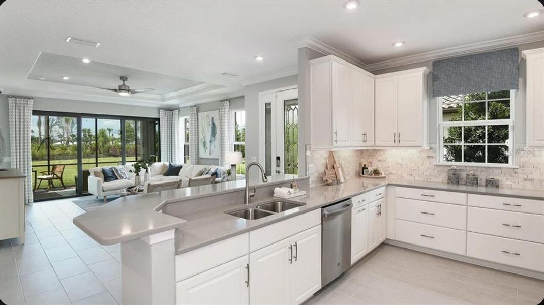 Furnished interior view inside a new home in Esplanade at Azario Lakewood Ranch, Bradenton (Image 13).