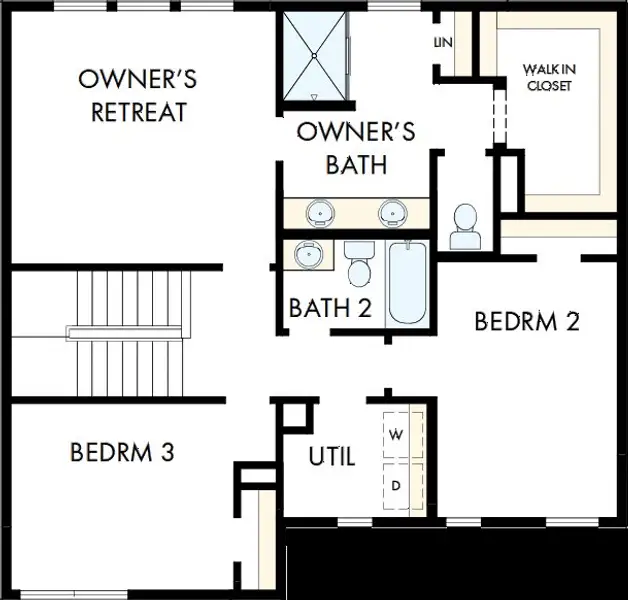 2D floor plan layout of this home in Serenity - The Cottage Collection, Fuquay Varina, NC (Image 3). 2D floor plan layout of this home in Serenity - The Cottage Collection, Fuquay Varina, NC (Image 3).
