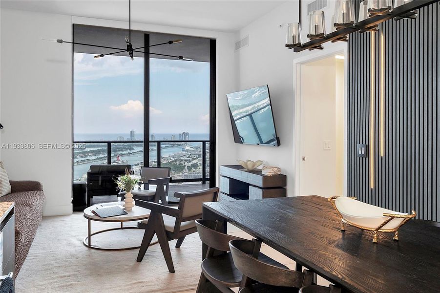 Furnished interior view inside a new home in , Miami (Image 32).