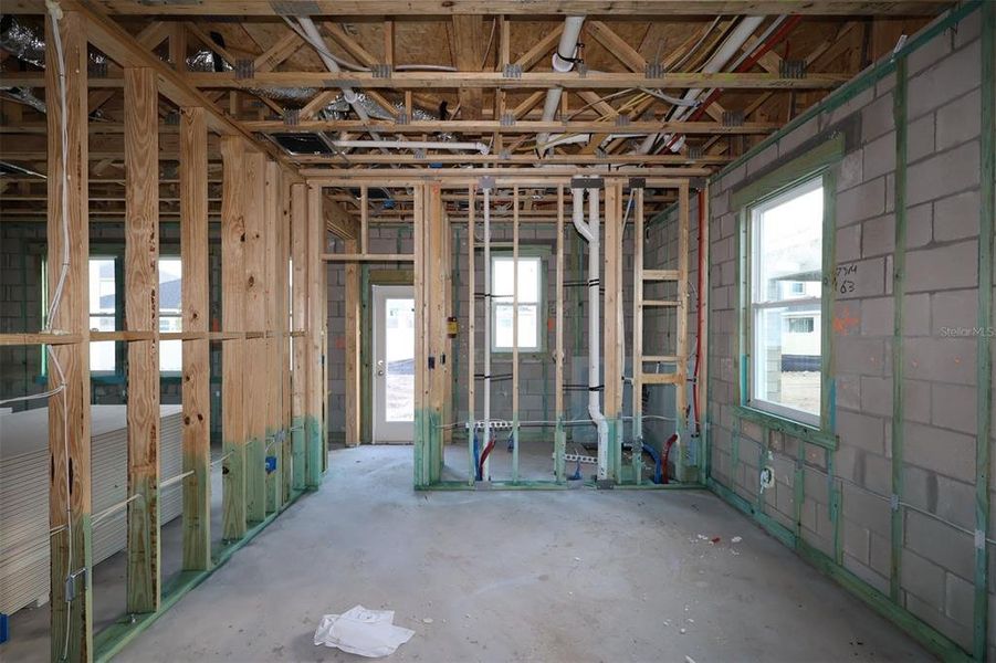 In-progress construction of a new home in Center Lake on the Park, St. Cloud, FL (Image 13).