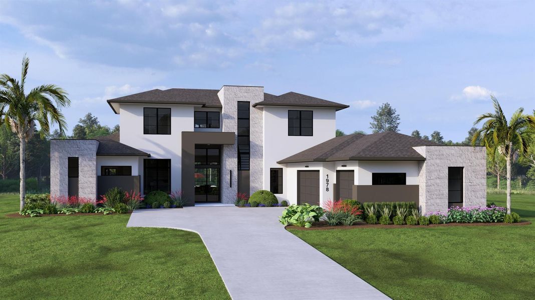 Front exterior of a new home in , Vero Beach, FL, highlighting curb appeal (Image 19).