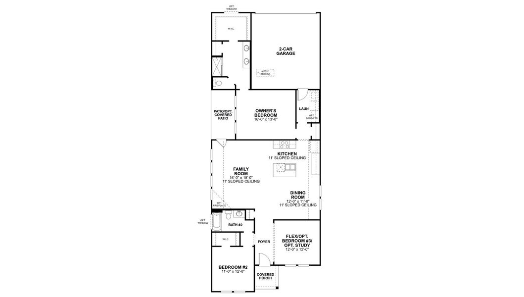 2D floor plan layout of this home in Landmark, Denton, TX (Image 3).