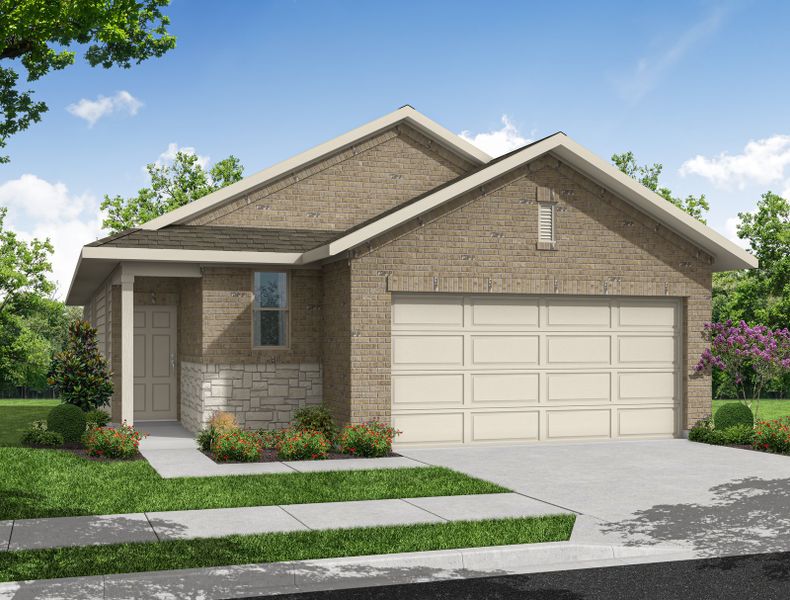 Representative exterior photo of a completed home built from the Fig by Impression Homes in Keeneland, Aubrey, TX (Image 6).