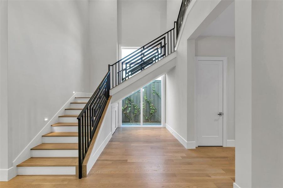 Take the stairs or elevator to 2nd level