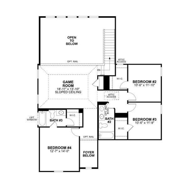 2D floor plan layout of this home in Summerview, Fulshear, TX (Image 5).