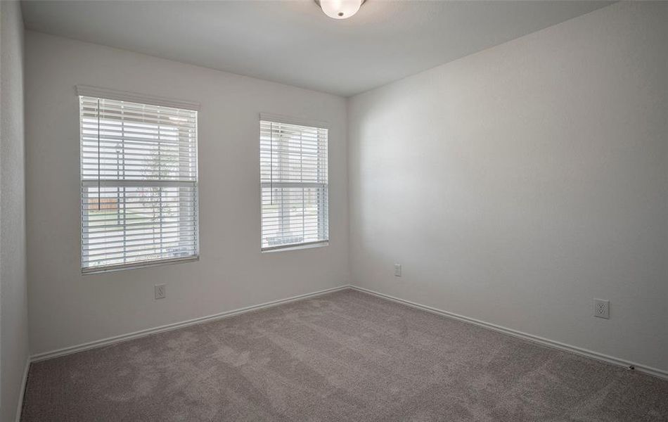 *floorplan representation, not actual home - Spacious secondary bedroom with large windows