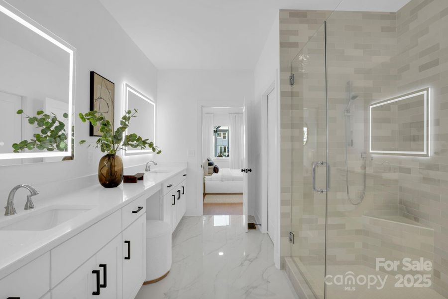 Furnished interior view inside a new home in , Charlotte (Image 9). Furnished interior view inside a new home in , Charlotte (Image 9).