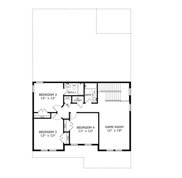 2D floor plan layout for the Santa Cruz - Classic Series | 50' Wide Lots by ICI Homes in Courtney Chase, St. Augustine, FL (Image 4).